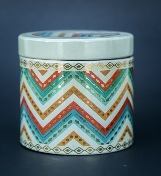 Printed Tin Jar - Abstract